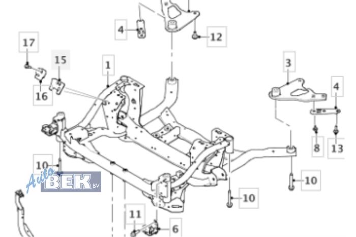 Gebruikte Subframe Jaguar F-Pace 2.0 D 180 16V AWD Prijs € 475,00 Margeregeling aangeboden door Auto Bek
