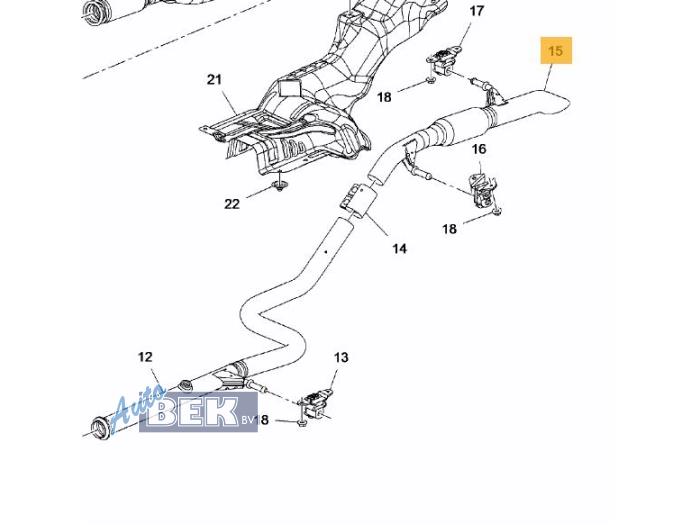 Gebruikte Uitlaat Einddemper Opel Crossland (X) 1.6 CDTi 100 Prijs € 100,00 Margeregeling aangeboden door Auto Bek