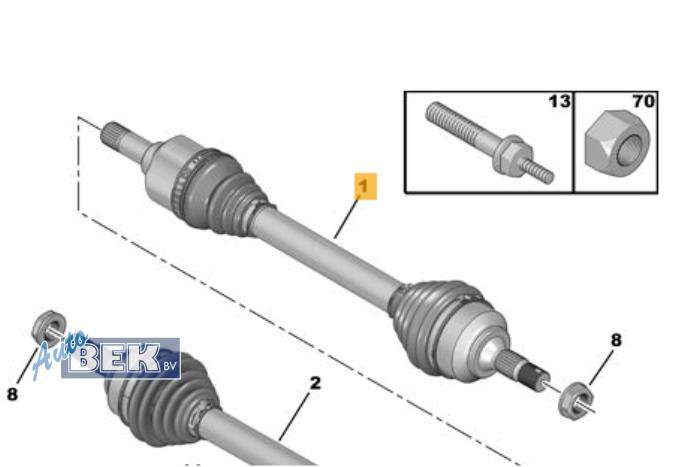 Gebruikte Steekas links-voor Citroen C3 (SX/SW) 1.2 12V e-THP PureTech 110 Prijs € 25,00 Margeregeling aangeboden door Auto Bek