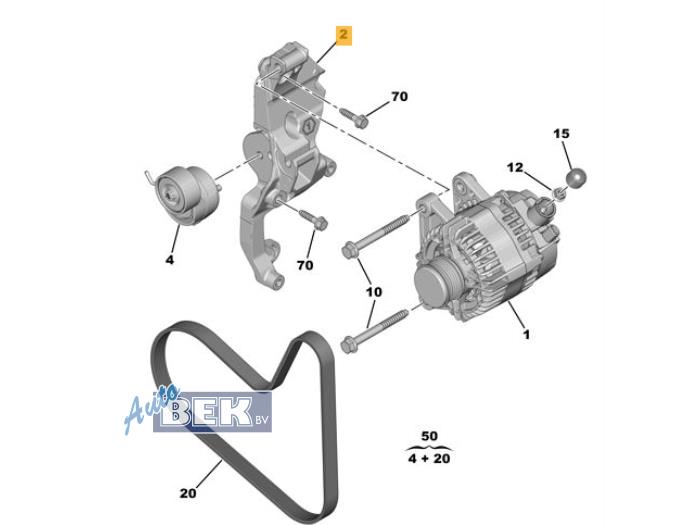 Gebruikte Dynamo Citroen C3 (SX/SW) 1.2 12V e-THP PureTech 110 Prijs op aanvraag aangeboden door Auto Bek