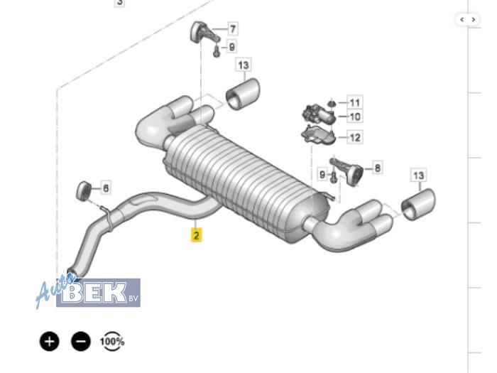 Gebruikte Uitlaat Einddemper Audi S1 (8X1/8XK) 2.0 TFSI 16V Prijs € 250,00 Margeregeling aangeboden door Auto Bek
