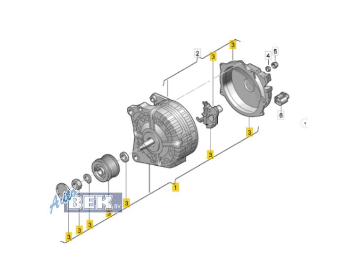 Gebruikte Dynamo Volkswagen Passat Variant (3G5) 2.0 TSI 16V Prijs € 84,99 Margeregeling aangeboden door Auto Bek