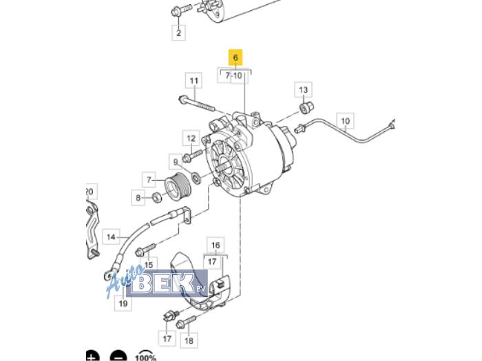 Gebruikte Dynamo Porsche Cayenne II (92A) 4.8 V8 32V S Prijs € 385,00 Margeregeling aangeboden door Auto Bek