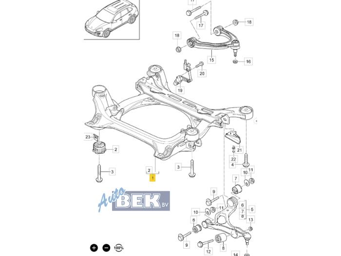 Gebruikte Subframe Porsche Cayenne II (92A) 4.8 V8 32V S Prijs op aanvraag aangeboden door Auto Bek