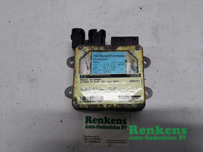 Gebruikte Module (diversen) Citroen C3 Pluriel (HB) 1.4 Prijs € 30,00 Margeregeling aangeboden door Renkens Auto-Onderdelen B.V.