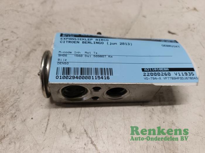 Gebruikte Airco expansieklep Citroen Berlingo 1.6 Hdi 90 Phase 2 Prijs € 20,00 Margeregeling aangeboden door Renkens Auto-Onderdelen B.V.