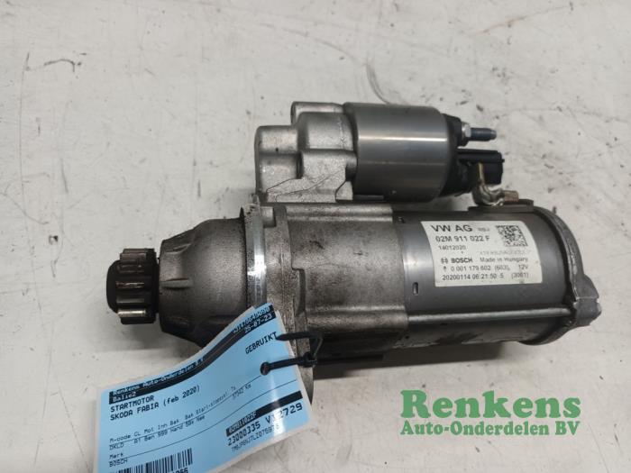 Gebruikte Startmotor Skoda Fabia III Combi (NJ5) 1.0 TSI 12V Prijs € 35,00 Margeregeling aangeboden door Renkens Auto-Onderdelen B.V.