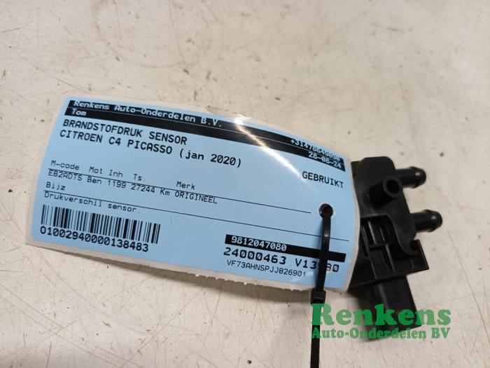 Brandstofdruk sensor van een Citroën C4 Spacetourer (3D/3E) 1.2 12V PureTech 130 2020