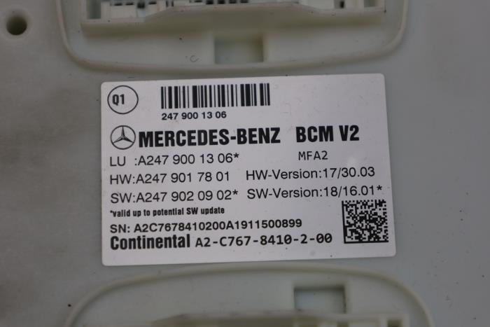 BCM van een Mercedes-AMG A-Klasse AMG (177.0) 2.0 A-35 AMG Turbo 16V 4Matic 2019