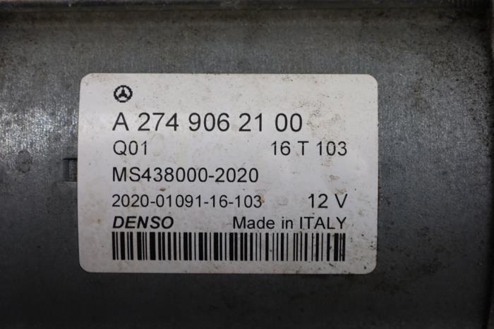 Startmotor van een Mercedes-Benz GLC (X253) 2.0 260 16V 4-Matic 2016
