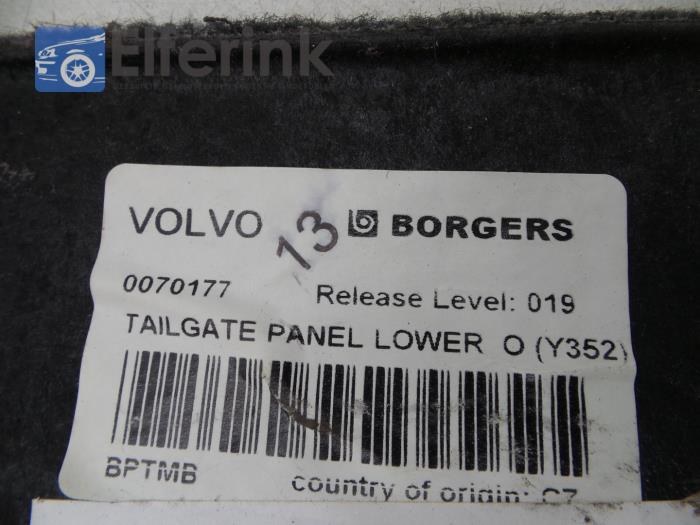 Bekleding Achterklep van een Volvo V60 I (FW/GW) 1.6 T3 16V 2011