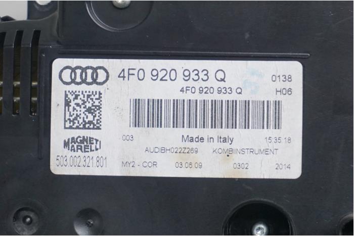 Tellerklok van een Audi A6 (C6) 2.7 TDI V6 24V Quattro 2010