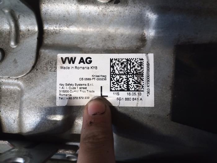 Airbag Set+Module van een Volkswagen Golf VII (AUA) 1.2 TSI 16V 2013