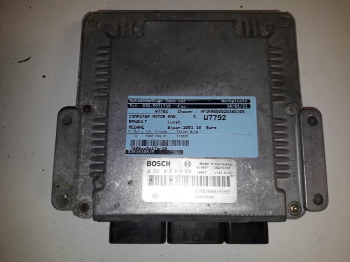 Gebruikte Computer Motormanagement Renault Megane Break/Grandtour (KA) 1.9 dCi Prijs op aanvraag aangeboden door Autodemontage Joko B.V.