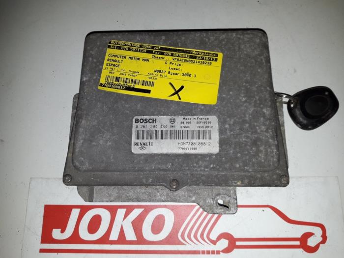 Computer Motormanagement Renault Espace (JE), 1996 / 2002 3.0i V6 24V, MPV, Benzine, 2.946cc, 140kW (190pk), FWD, L7X727, 1998-10 / 2000-07, JE0G; R (Gebruikt)