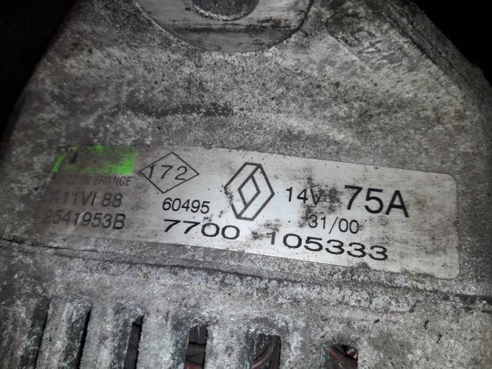 Gebruikte Dynamo Renault Kangoo Express (FC) 1.9 D 65 Prijs op aanvraag aangeboden door Autodemontage Joko B.V.