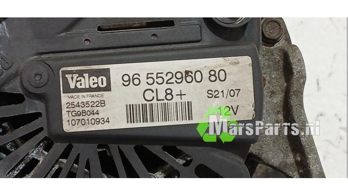 Dynamo van een Citroën Jumpy (G9) 1.6 HDI 16V 2007