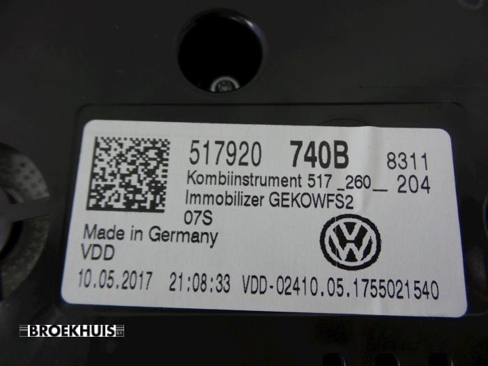 Kilometerteller KM van een Volkswagen Golf Sportsvan (AUVS) 1.2 TSI 16V 2017