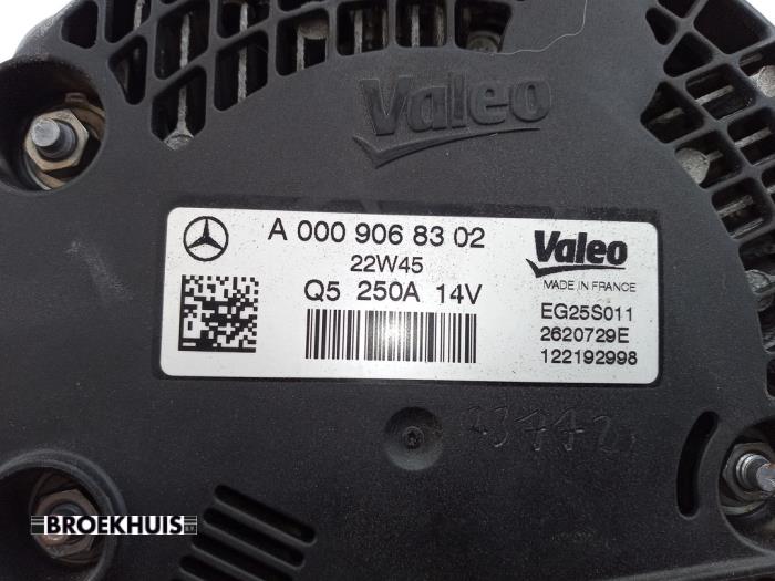 Dynamo van een Mercedes-Benz Sprinter 3,5t (907.6/910.6) 315 CDI 2.0 D RWD 2023