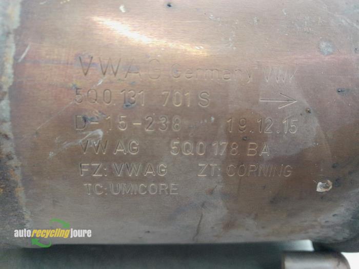 Katalysator van een Seat Leon (5FB) 1.4 TSI ACT 16V 2016