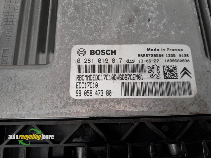 Computer Motormanagement van een Peugeot Partner (GC/GF/GG/GJ/GK) 1.6 HDI 90 2013