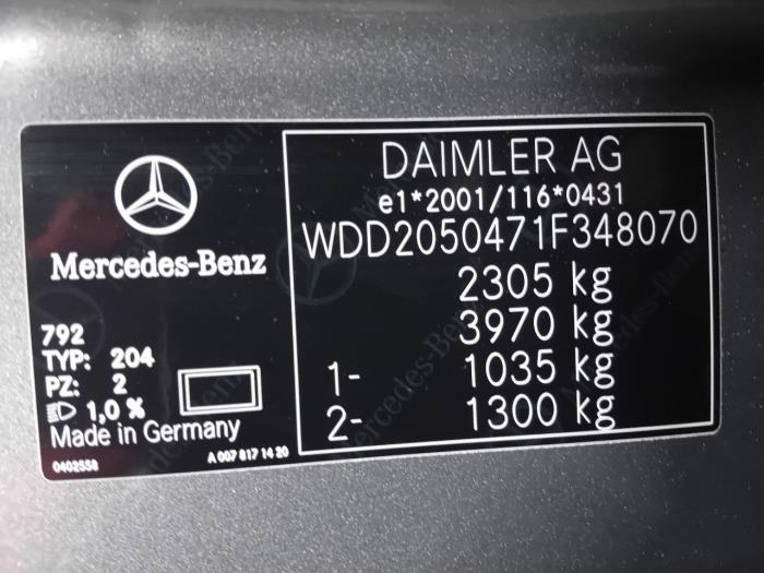 Bodycontrol Module van een Mercedes C-Klasse 2016