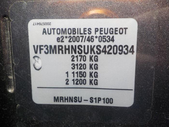 Handrem schakelaar van een Peugeot 5008 2019