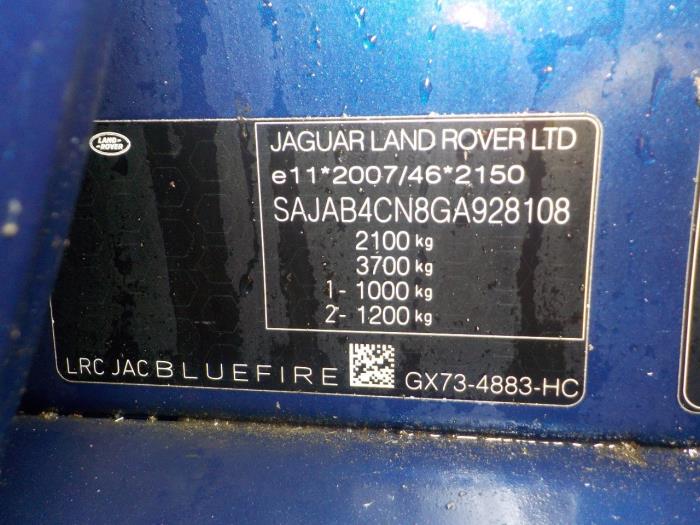 Radiateur van een Jaguar XE 2015