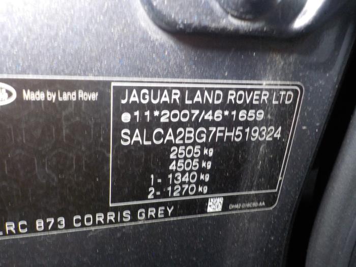 Dynamo van een Landrover Freelander 2016