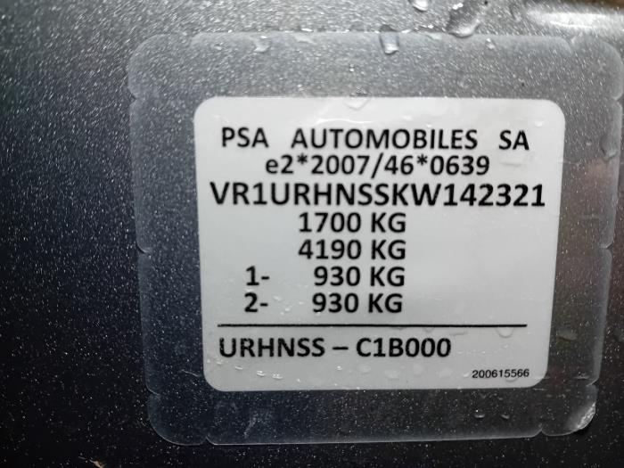 Subframe van een DS Automobiles DS3 Crossback 2019