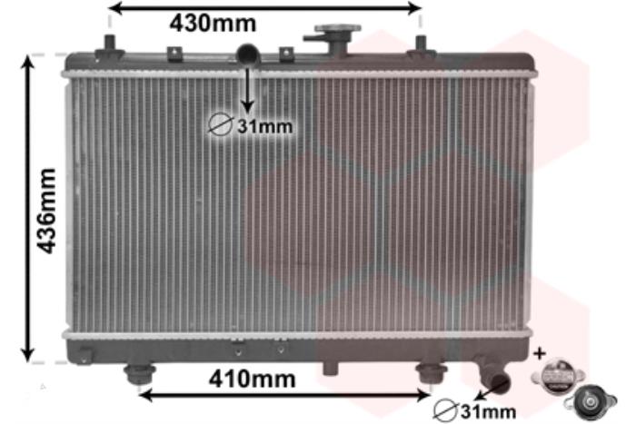 Gebruikte Radiateur Kia Rio Prijs € 54,45 Margeregeling aangeboden door Van der Ven Autorecycling B.V.