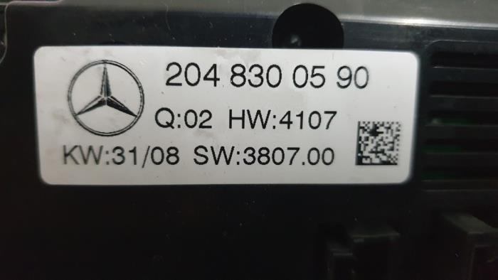 Climatronic Paneel van een Mercedes-Benz C (W204) 2.2 C-220 CDI 16V 2008
