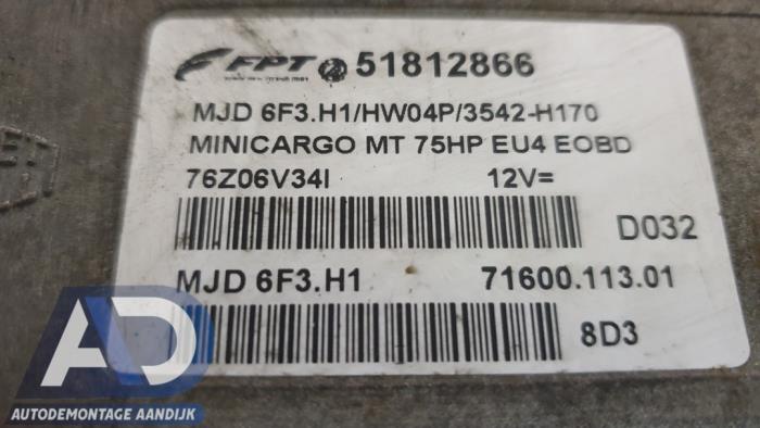 Computer Motormanagement van een Fiat Fiorino (225) 1.3 JTD 16V Multijet 2008