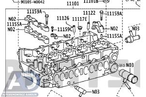Gebruikte Cilinderkop Toyota Corolla Verso (R10/11) 2.2 D-4D 16V Prijs € 199,99 Margeregeling aangeboden door Autodemontage Aandijk