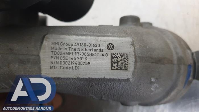 Turbo van een Volkswagen Golf VII (AUA) 1.5 TSI Evo BMT 16V 2018