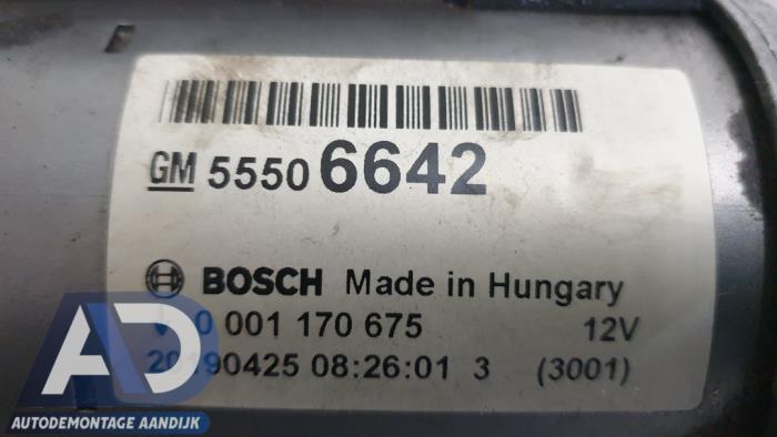 Startmotor van een Opel Astra K Sports Tourer 1.0 Turbo 12V 2019