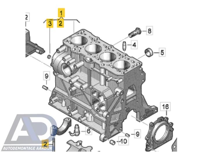 Gebruikte Motor Onderblok Volkswagen Passat Variant (365) 2.0 TDI 16V 140 Prijs € 399,99 Margeregeling aangeboden door Autodemontage Aandijk