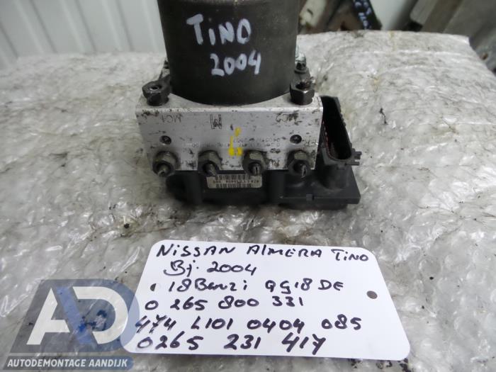 Gebruikte ABS Pomp Nissan Almera Tino (V10M) 1.8 16V Prijs € 49,99 Margeregeling aangeboden door Autodemontage Aandijk