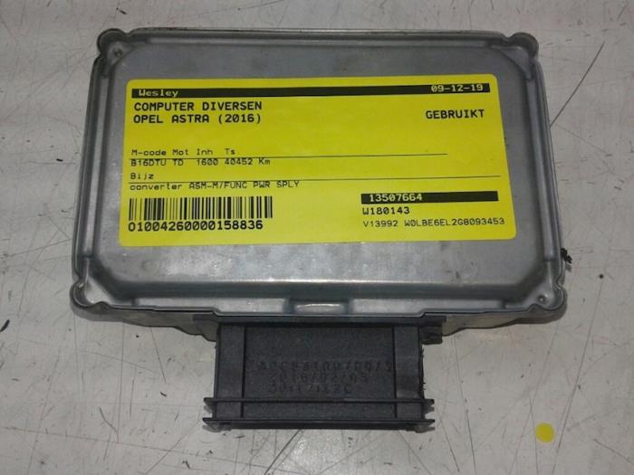 Gebruikte Computer Diversen Opel Astra K 1.6 CDTI 110 16V Prijs € 72,45 Margeregeling aangeboden door Wessel Parts & Service B.V.