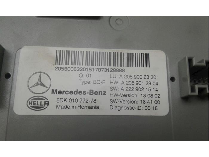 MERCEDES-BENZ GLC Coupe C253 (2016-2019) Other Control Units 2059006330 14603827