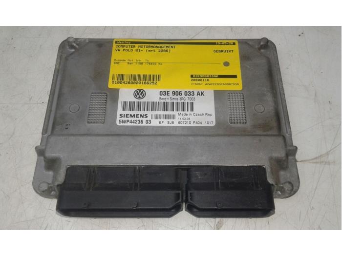 Gebruikte Computer Motormanagement Volkswagen Polo IV (9N1/2/3) 1.2 12V Prijs € 156,45 Margeregeling aangeboden door Wessel Parts & Service B.V.