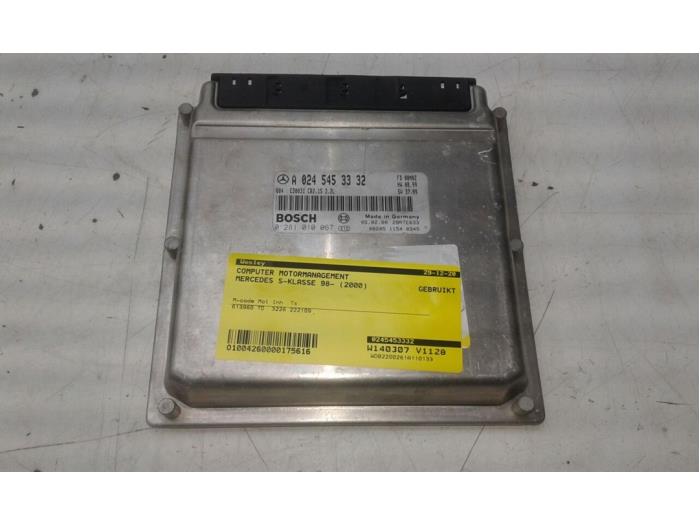 Gebruikte Computer Motormanagement Mercedes S (W220) 3.2 S-320 CDI 24V Prijs € 156,45 Margeregeling aangeboden door Wessel Parts & Service B.V.