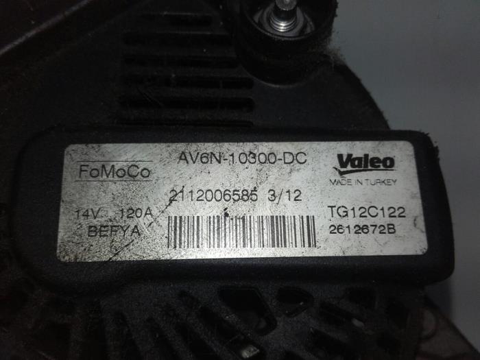 FORD Fiesta 5 generation (2001-2010) Generatorius AV6N10300DC 14599599