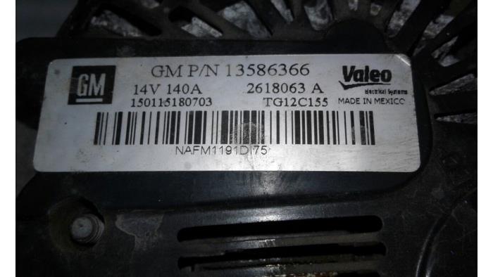 OPEL Astra K (2015-2021) Ģenerators 13586366 17334817