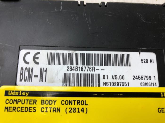 MERCEDES-BENZ Citan W415 (2012-2021) Central locking control unit 284B16776R 22572268