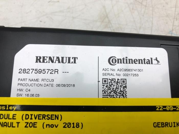 RENAULT Zoe 1 generation (2012-2023) Kompiuteris 282759572R 15404111