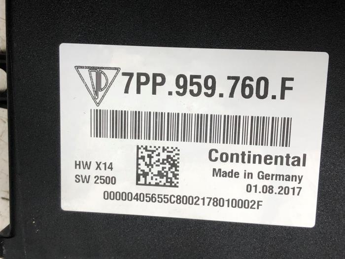 PORSCHE Cayenne 3 generation (2017-2023) Kontrollenhet for venstre sete foran 7PP959760F 22940228