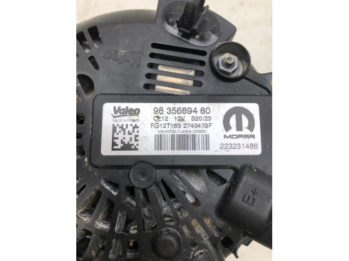Gebruikte Dynamo Jeep Avenger 1.2 GSE T3 Prijs € 40,95 Margeregeling aangeboden door Wessel Parts & Service B.V.