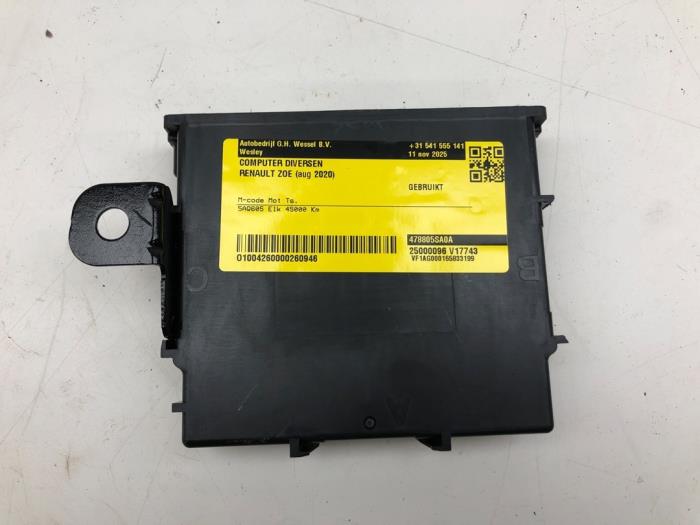 Gebruikte Computer Diversen Renault Zoé (AG) R135 Prijs € 51,45 Margeregeling aangeboden door Wessel Parts & Service B.V.