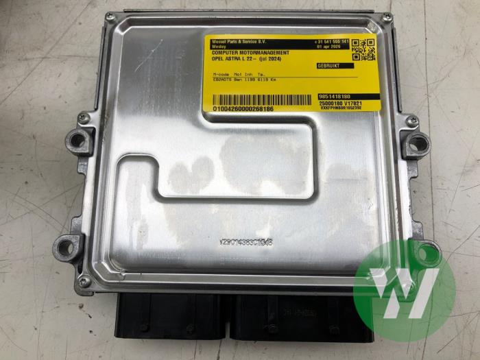 Gebruikte Computer Motormanagement Opel Astra L (F3/FB/FM/FP) 1.2 Turbo 130 12V Prijs € 156,45 Margeregeling aangeboden door Wessel Parts & Service B.V.